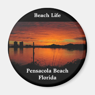 Sonnenuntergang am Strand von Pensacola Magnet