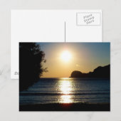 Sonnenuntergang am Strand von Syros Postkarte (Vorne/Hinten)