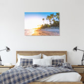 Sonnenuntergang am Strand von Tropical | Dominikan Leinwanddruck (Insitu (Schlafzimmer))