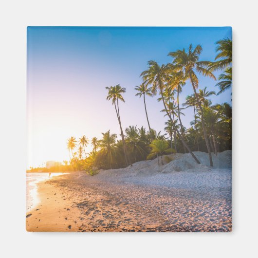 Sonnenuntergang am Strand von Tropical | Dominikan Magnet (Vorne)