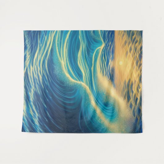 Sonnenuntergang am Strand Wandteppich (Vorderseite (Horizontal))