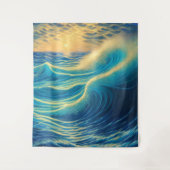 Sonnenuntergang am Strand Wandteppich (Vorderseite)