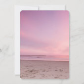 Sonnenuntergang am Strand, Weinreben Einladung (Rückseite)