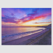 Sonnenuntergang am Strandpapier Seidenpapier (Vorderseite)