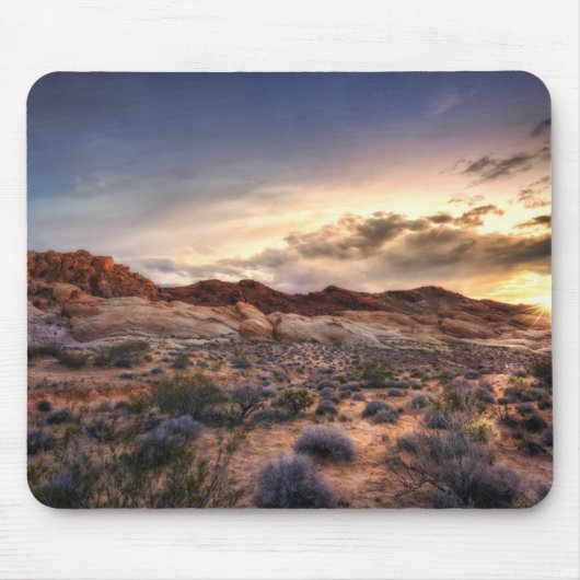 Sonnenuntergang am Tal von Feuer-Staats-Park | Mousepad (Vorne)