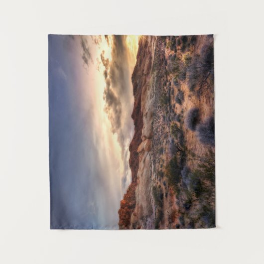 Sonnenuntergang am Tal von Feuer-Staats-Park | Wandteppich (Vorderseite)