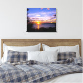 Sonnenuntergang am Taupo Leinwanddruck (Insitu (Schlafzimmer))
