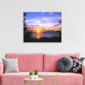 Sonnenuntergang am Taupo Leinwanddruck (Insitu (Wohnzimmer))