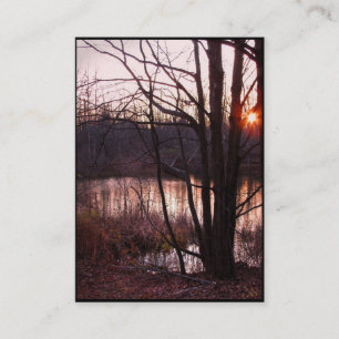 Sonnenuntergang am Teich ATC Visitenkarte