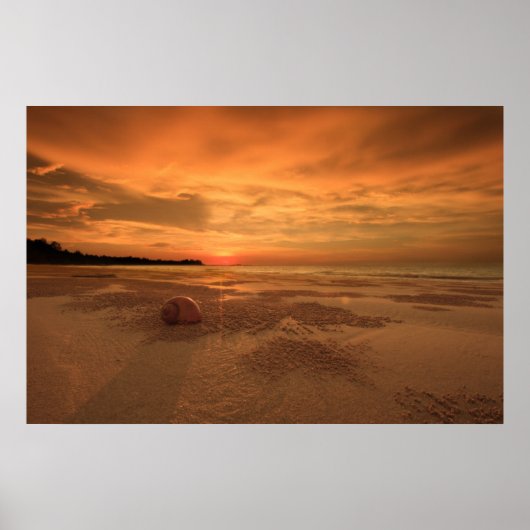 Sonnenuntergang am Thai Beach Poster (Vorne)