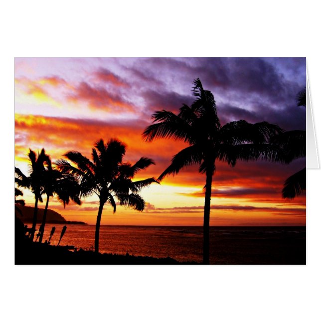Sonnenuntergang am tropischen Strand (Vorderseite (Horizontal))