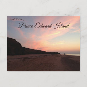 Sonnenuntergang am Ufer der Prinz-Edward-Insel Postkarte