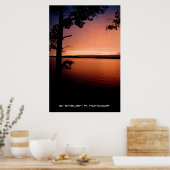 Sonnenuntergang am Ufer Poster (Küche)