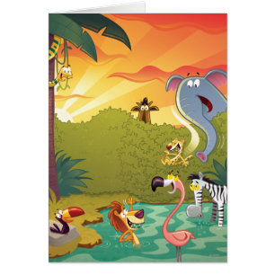 Sonnenuntergang am Wasser-Loch