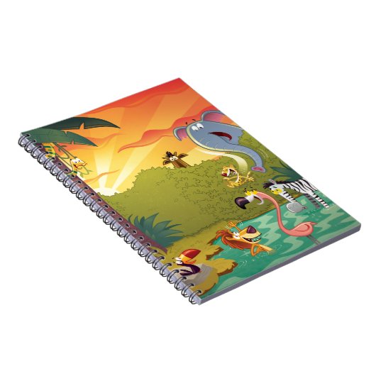 Sonnenuntergang am Wasser-Loch Notizblock (Rechte Seite)