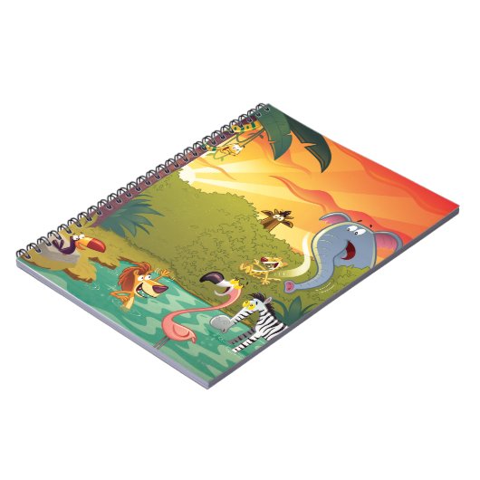 Sonnenuntergang am Wasser-Loch Notizblock (Linke Seite)