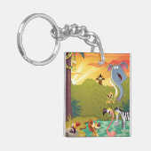 Sonnenuntergang am Wasser-Loch Schlüsselanhänger (Vorderseite links)