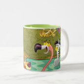 Sonnenuntergang am Wasser-Loch Zweifarbige Tasse (VorderseiteRechts)