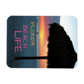 Sonnenuntergang am weißen Sandstrand von Florida Magnet (Horizontal)
