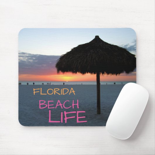 Sonnenuntergang am weißen Sandstrand von Florida Mousepad (Mit Mouse)