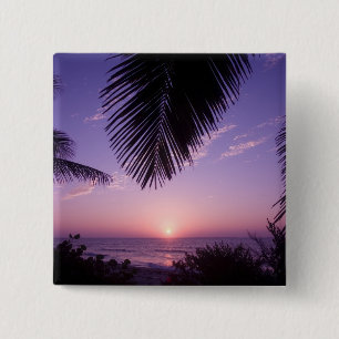 Sonnenuntergang am West End, Cayman Brac, Cayman I Button