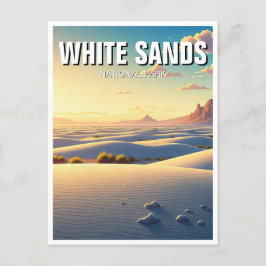 Sonnenuntergang am White Sands Nationalpark Souven Postkarte