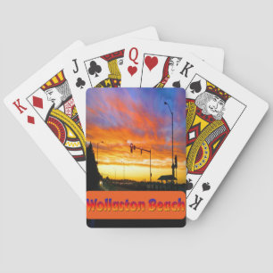Sonnenuntergang am Wollaston Beach Spielkarten