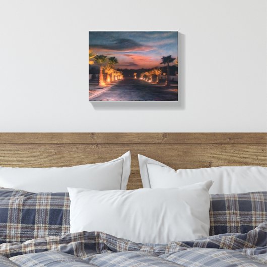 Sonnenuntergang am Wüstenrand Leinwanddruck (Insitu (Schlafzimmer))