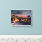 Sonnenuntergang am Wüstenrand Leinwanddruck (Insitu (Holzboden))