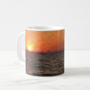 Sonnenuntergang am Yellowstone Lake Kaffeetasse