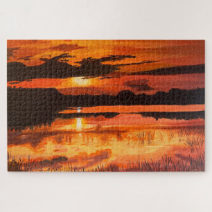 Sonnenuntergang an den Everglades, von Gary Poling Puzzle
