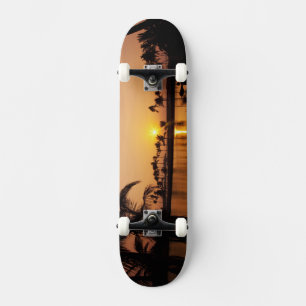 Sonnenuntergang an der Anaeho'omalu-Bucht, Big Isl Skateboard