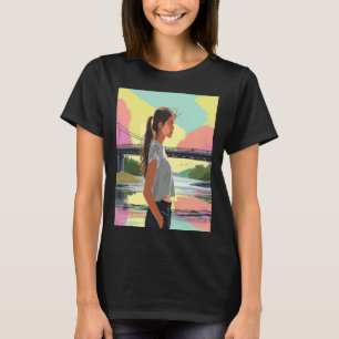 Sonnenuntergang an der Brücke T-Shirt