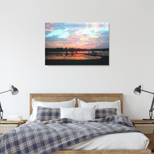 Sonnenuntergang an der Bucht Leinwanddruck (Insitu (Schlafzimmer))