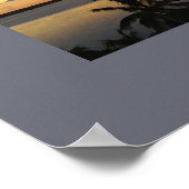Sonnenuntergang an der Bucht Poster (Ecke)
