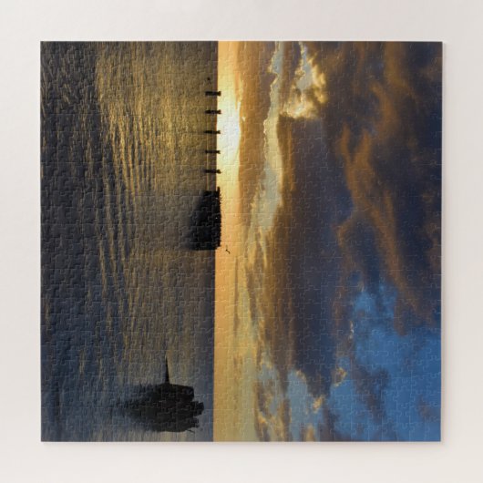Sonnenuntergang an der Golfküste - 20x20 - 676 Stk Puzzle (Horizontal)