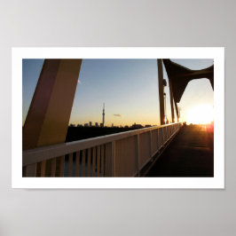 Sonnenuntergang an der Horikirihinan-Brücke: Tokyo Poster