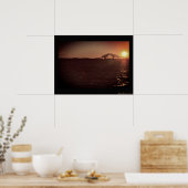 Sonnenuntergang an der Key Bridge über der Chesape Poster (Küche)