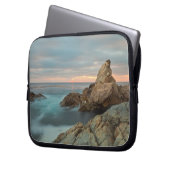 Sonnenuntergang an der Küste Laptopschutzhülle (Vorderseite Links)