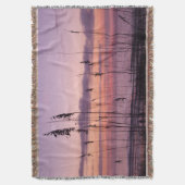 Sonnenuntergang an der Küste mit Haferflocken Decke (Vorderseite Vertikal)