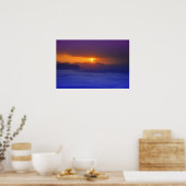 Sonnenuntergang an der Küste Poster (Küche)