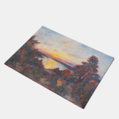 Sonnenuntergang an der Küste (von Kimon Loghi) Fußmatte (Schrägansicht)