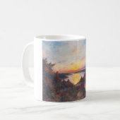 Sonnenuntergang an der Küste (von Kimon Loghi) Kaffeetasse (Vorderseite Links)