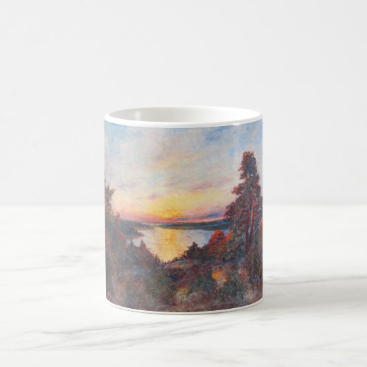 Sonnenuntergang an der Küste (von Kimon Loghi) Kaffeetasse (Mittel)