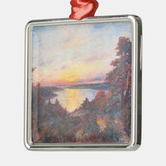 Sonnenuntergang an der Küste (von Kimon Loghi) Ornament Aus Metall (Links)