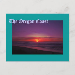 Sonnenuntergang an der Küste von Oregon Postkarte