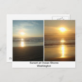 Sonnenuntergang an der Ocean Shows Washington Postkarte (Vorne/Hinten)