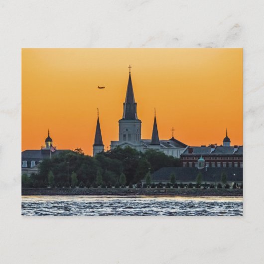 Sonnenuntergang an der Postkarte des Doms (Vorderseite)