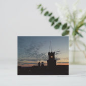 Sonnenuntergang an der Postkarte des Uhrturms (Stehend Vorderseite)