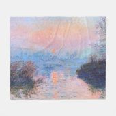 Sonnenuntergang an der Seine-Claude Monet Fleecedecke (Vorderseite (Horizontal))